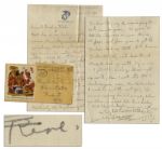 Iwo Jima Hero Rene Gagnon Autograph Letter Signed -- ...the war is going to last six more years, one year to lick the Germans, one year to lick the Japs...
