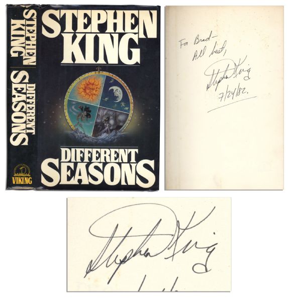 Stephen King Signed First Printing of Different Seasons