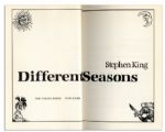 Stephen King Signed First Printing of ''Different Seasons''
