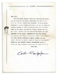 Two Al Capp Letters Signed to an Aspiring Artist Fan -- ''...get a good anatomy book (art anatomy) and master the construction of the figure...''