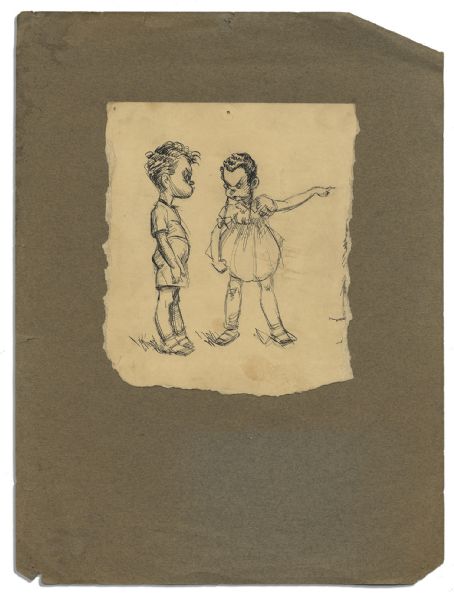 Al Capp Early Sketch -- From the Capp Estate