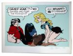 Giant & Colorful ''Li'l Abner'' Artist Proof -- Capp Pencils ''AP 10/30'' & Signs ''Al Capp '76'' -- Measures 44'' x 31.5'' -- Foxing & Tears to Border