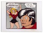 ''Li'l Abner'' Artist Proof -- With Fun, Women's Lib Content -- Numbered 14/30 & Signed ''Al Capp '74'' in Pencil -- Measures 29'' x 22'' -- Very Good