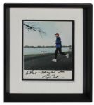 George W. Bush Signed Photo Jogging with His Dog