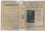 Calvin Coolidge Signed ''Have Faith in Massachusetts'' -- Signed as Governor of Massachusetts