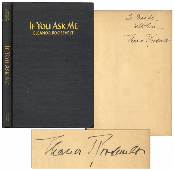 Eleanor Roosevelt Signed Copy of If You Ask Me -- Rare Title Signed by the First Lady