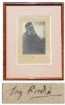 Sculptor Auguste Rodin Signed Photograph