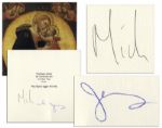 Mick Jagger & Jerry Hall Signed Christmas Card
