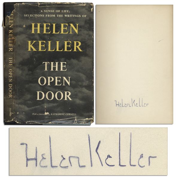 Helen Kellers Book of Poetry The Open Door Signed
