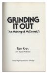 McDonald's CEO Ray Kroc Twice Signed Book, ''The Making of McDonald's''
