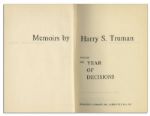 Harry Truman Signed First Edition of His ''Memoirs''