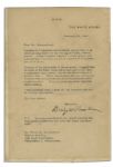 Dwight Eisenhower Typed Letter Signed as President -- Eisenhower Invites a Friend to a ''Stag Dinner'' & Requests It Be Kept ''Confidential''