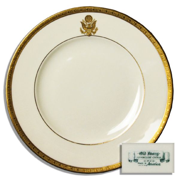 Presidential Travel China Plate by Syracuse -- Likely Used on Presidential Rail Car Ferdinand Magellan