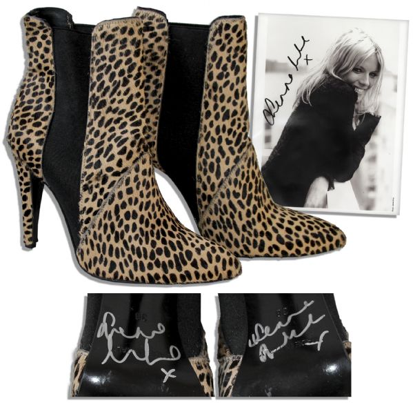 Sienna Miller Signed Shoes -- With 8 x 10 Signed Photo