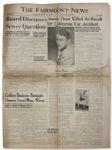 James Deans Hometown Newspaper Announcing His Death