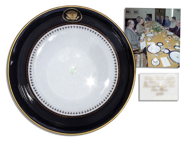 Ronald Reagan Presidential China Dessert Bowl -- 1983 Exhibit Piece by Robert C. Floyd