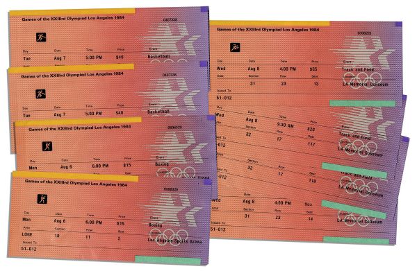 Collection of 1984 Summer Olympic Tickets