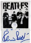Beatles Poster Signed by Original Drummer Pete Best