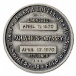 Apollo 13 Flown Robbins Medal -- From the Collection of Jack Swigert, Apollo 13 Command Module Pilot -- Serial Number 146