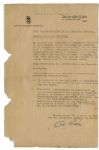 First Lady of Argentina Eva Peron 1950 Circular Signed