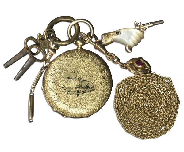 Actress Sydna Scott Thor Personally Owned 18K Gold Swiss Pendant Watch -- Gifted to Her by a Swedish Royal