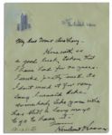 Rare Herbert Hoover Autograph Letter Signed -- ''...Herewith is a good luck token that I have had for 20 years. It works pretty well...I don't need it for very long...''