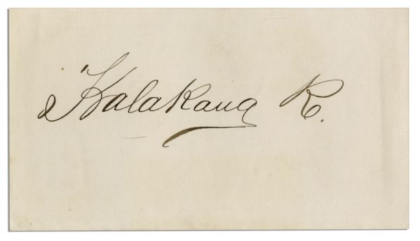 Signature of King Kalakaua, Hawaiis Last King