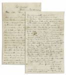 Civil War Letter -- ...One man was shot by the sentinel a few days ago...The ball struck the joint of his shoulder and went through his neck cutting open [his] wind pipe & gullet...