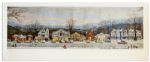 Norman Rockwell Signed Print of His Iconic ''Main Street at Christmas''