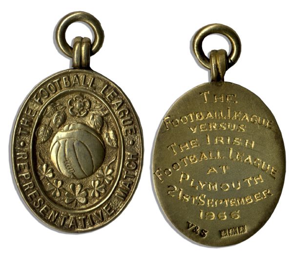 Football League Silver-Gilt Medal From the Representative Match With Irish Football League in 1966