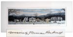 Master of Americana, Norman Rockwell Signed Print of Stockbridge Main Street at Christmas