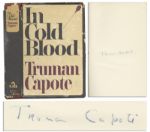 Truman Capotes True Crime Masterpiece In Cold Blood First Edition, First Printing Signed Tipped-In Page
