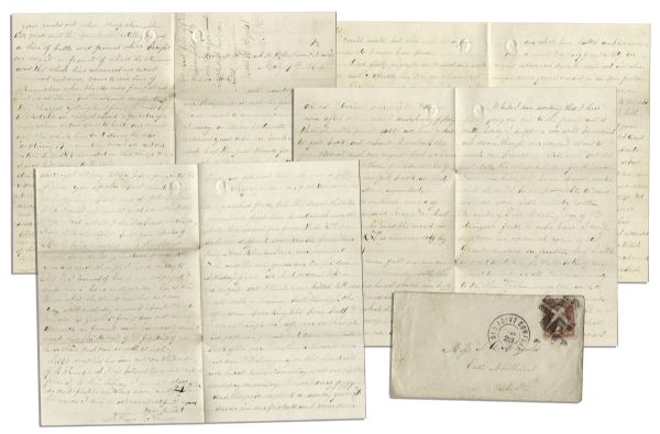 Civil War Letter With Fort Darling Battle Content -- ...I had one man fall on me...with the back part of his head shove in by a piece of shell...loss is 60 killed wounded & missing...