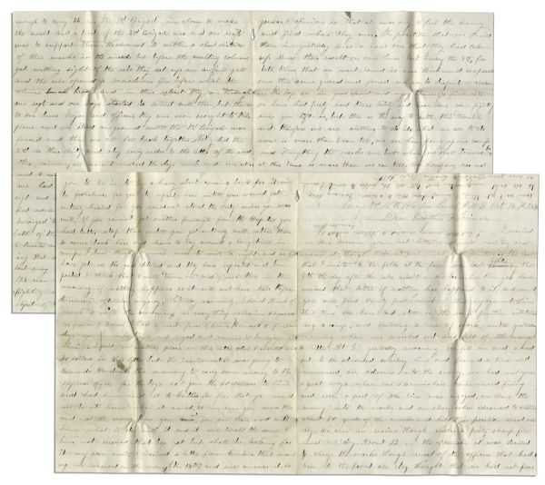 Civil War Letter at Battle of Darbytown Road -- ...before the assaulting colum got within sight of the rebs they set up a awful yell and the rebs opened a murderous fire...