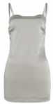 Victoria Beckham Owned Dolce & Gabbana Silver Silk-Blend Dress