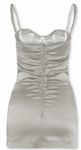 Victoria Beckham Owned Dolce & Gabbana Silver Silk-Blend Dress