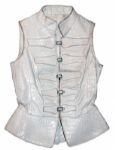 Alicia Keys White Crocodile-Style Vest Worn During Her As I Am Tour -- With a COA From Keys