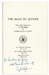 Lyndon B. Johnson Signed Copy of His Civil Rights Speeches in 1965 -- ''The Road to Justice'' -- Rare Signed Volume by LBJ