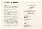 WWII Instrument of Surrender Ceremony Card -- From the Famous Ceremony Aboard The USS Missouri in 1945 -- Given to U.S. Commodore Jasper Acuff