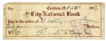 William McKinley Signed Check