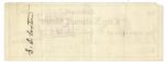William McKinley Signed Check