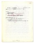 Michael Jackson Signed ''Thriller'' Contract  -- Large Red Signature -- With Verification from the U.S. Copyright Office