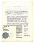 Michael Jackson Signed ''Thriller'' Contract  -- Large Red Signature -- With Verification from the U.S. Copyright Office