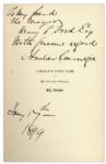 Andrew Carnegie Signed Copy of ''An American Four-in-Hand in Britain'' -- Dedicated to Henry P. Ford in 1899