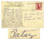 Patsy Cline Autograph Postcard Signed -- Sent From Las Vegas in 1962 -- ...Ive been getting real good crowds & have pictures to show you. I cant wait to get home...