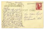 Patsy Cline Autograph Postcard Signed -- Sent From Las Vegas in 1962 -- ''...I've been getting real good crowds & have pictures to show you. I can't wait to get home...''