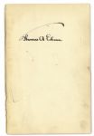 Thomas Edison Signed Copy of ''His Life And Inventions'' -- Rare Signed Volume by Edison