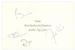 Queen Signed Holiday Card -- Signed by All Four Members of the Band Including Freddie Mercury -- With COA From Roger Epperson