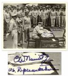 WWII Admiral Chester Nimitz Signed Photograph -- Photograph Depicts Nimitz Signing the Declaration of Japanese Surrender on 2 September 1945