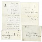 Elizabeth, the Queen Mother Autograph Letter Signed From Buckingham Palace -- ...The King & I are so very touched by your kindness in sending us such a charming silver wedding present...